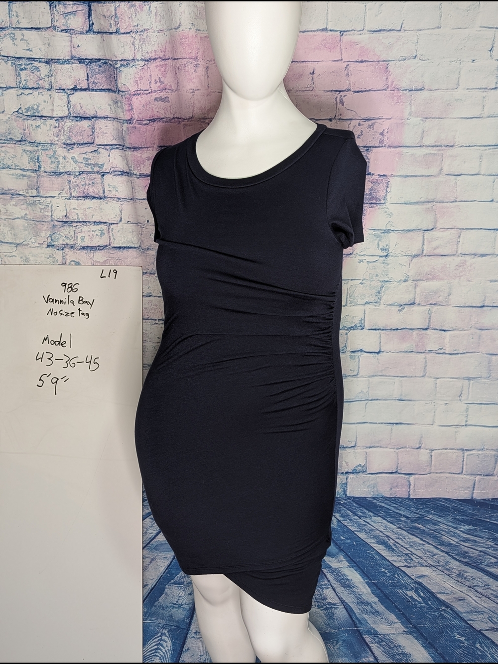 Classic Navy Short-Sleeve Dress No Size Best Guest